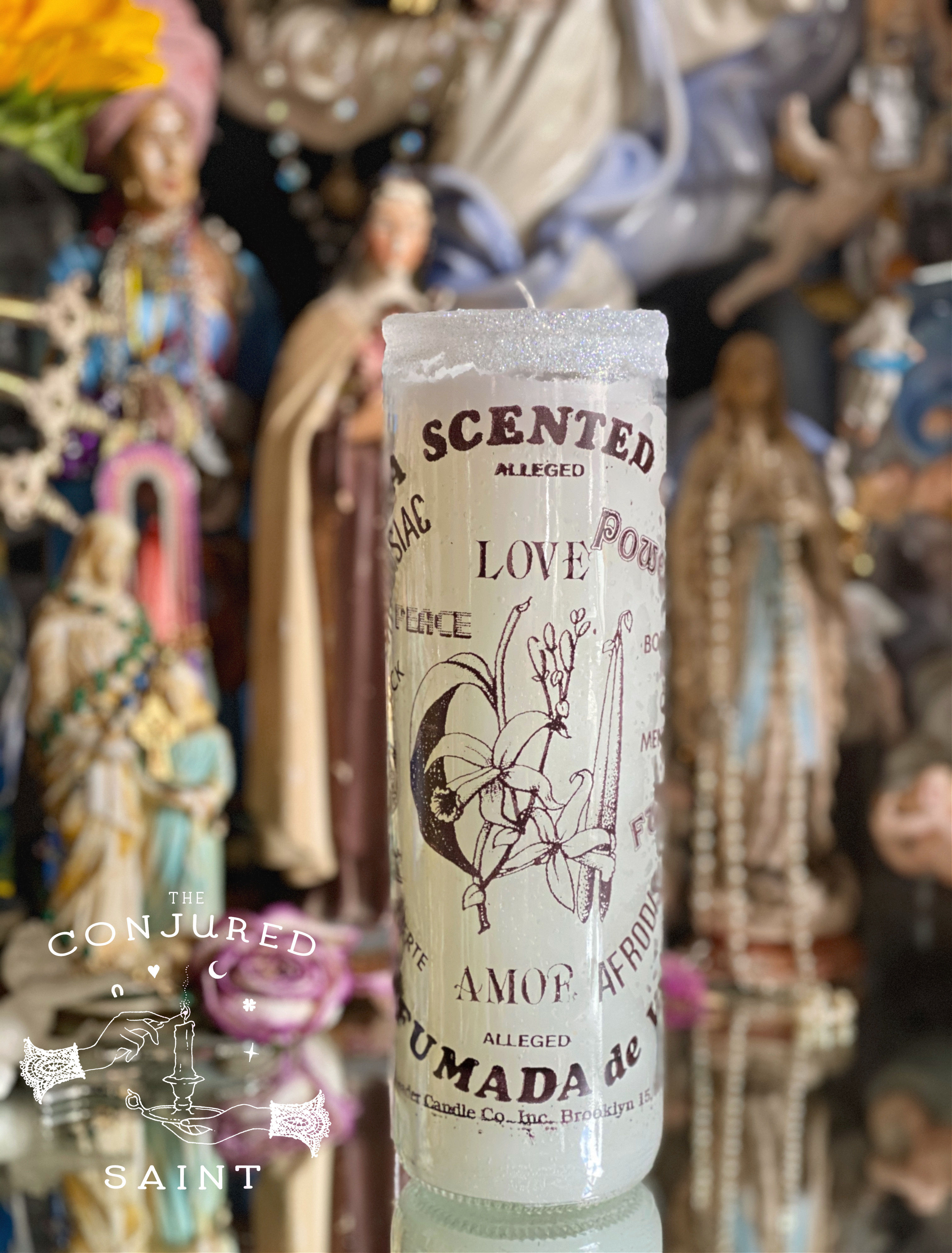 Magick Vanilla Ritual Candle- All Purpose Conjuring, Attraction, Love, Mystery