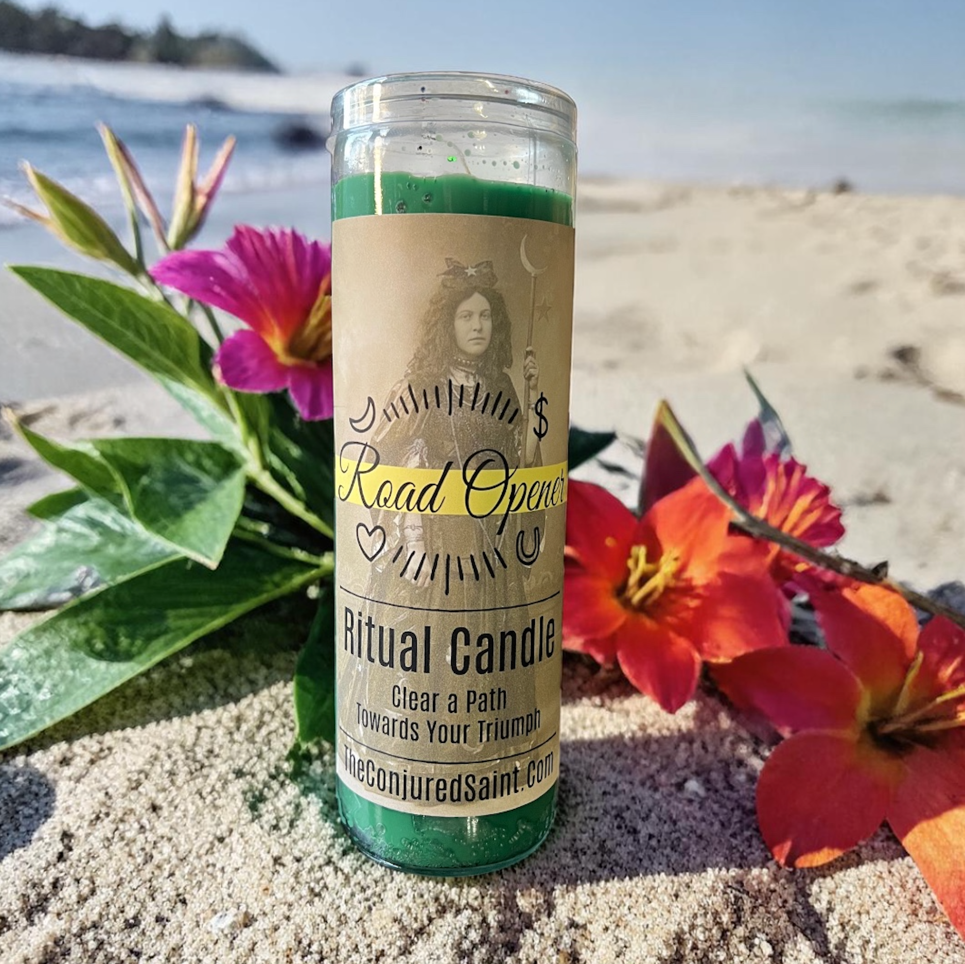 Abre Camino Road Opener 7-Day Prepared Candle + Oil - Clear & Open For Blessings