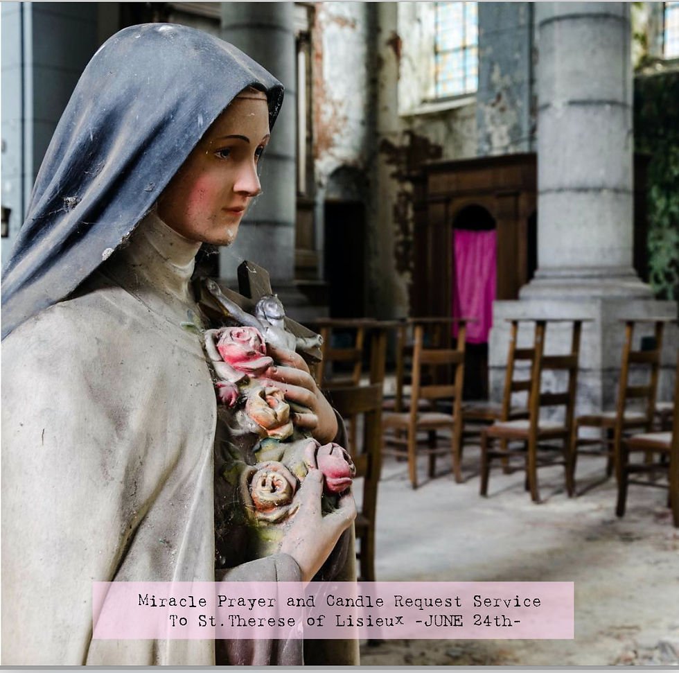 Thumbnail: Miracle Prayer and Candle Request Service To St. Therese of Lisieux -JUNE 24th-
