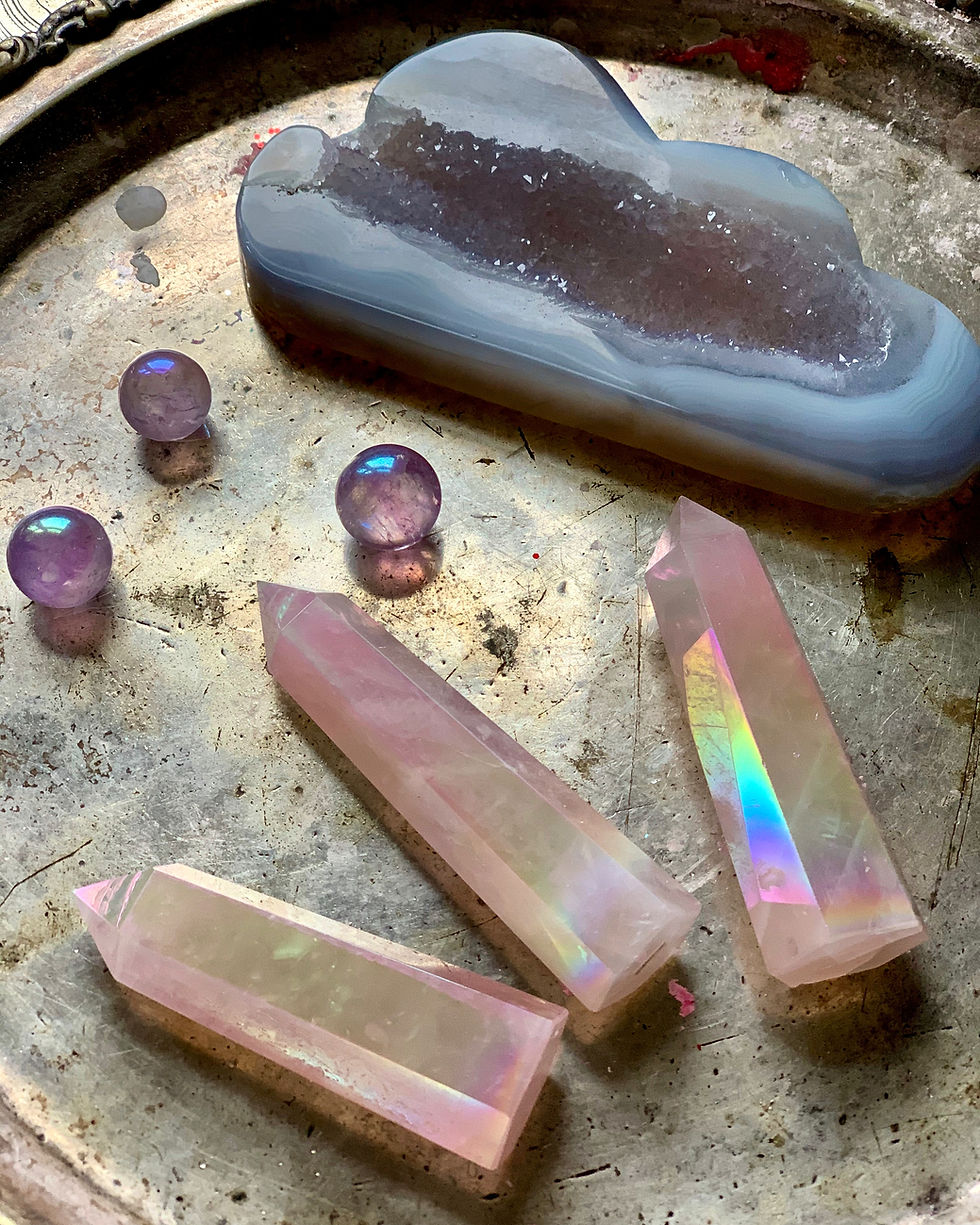 Thumbnail: Angel Aura Rose Quartz Crystal Tower- Love • Aura Cleansing • Romance
