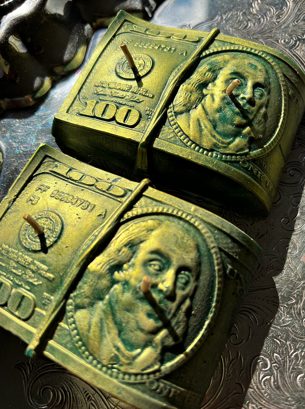 $100 Stack Ritual Image Candle- Quick Fast Money, Unexpected Cash Flow