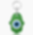 Hamsa Hand - Evil Eye Glass Keyring- Protection & Wealth