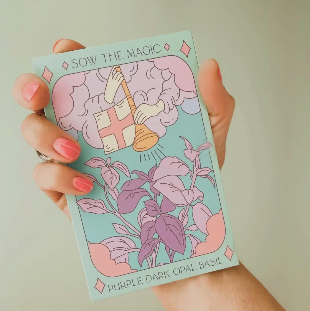 Purple Dark Opal Basil Tarot Seed Packet