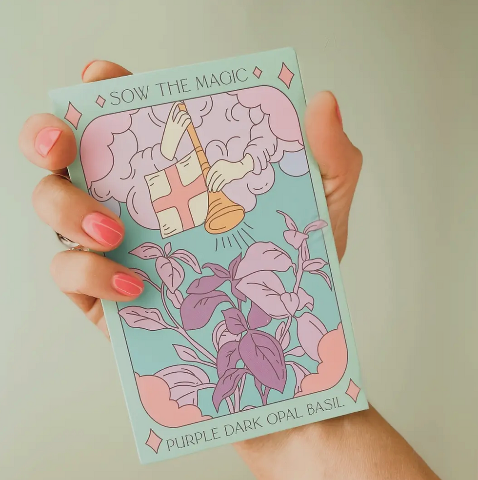 Thumbnail: Purple Dark Opal Basil Tarot Seed Packet