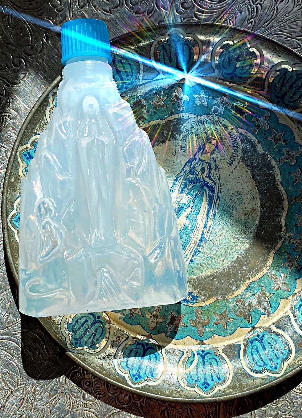 Our Lady of Lourdes Holy Water Bottle Containing Lourdes Holy Water