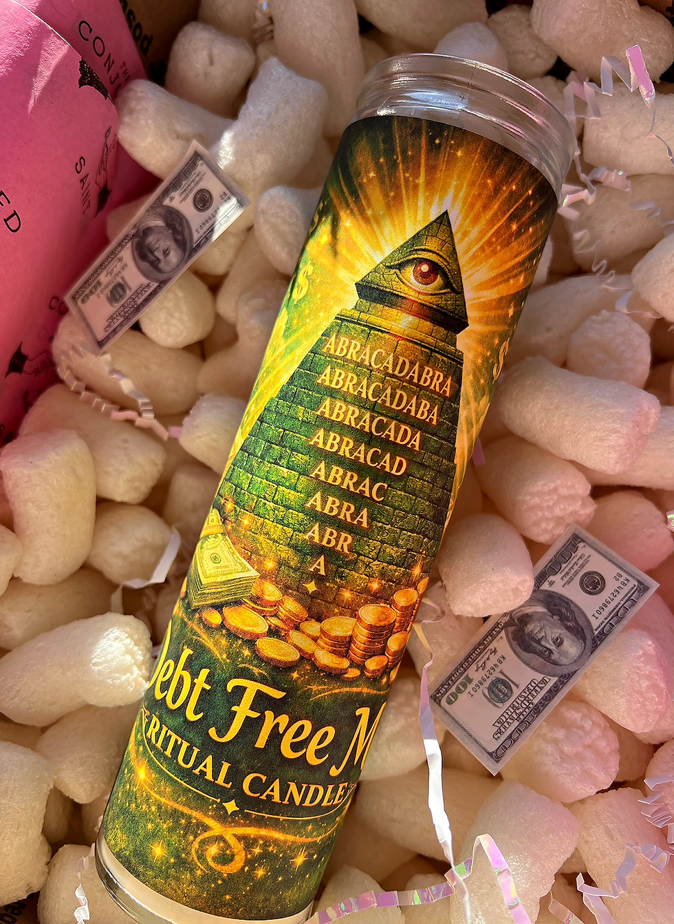 Debt Free Me Candle & Oil Ritual Spell Kit