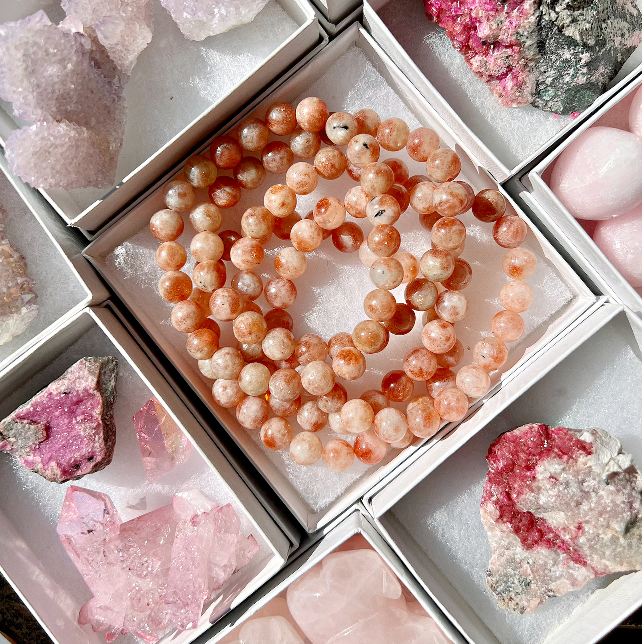 Sunstone Crystal Stretch Bracelet- Giving and Receiving Blessings