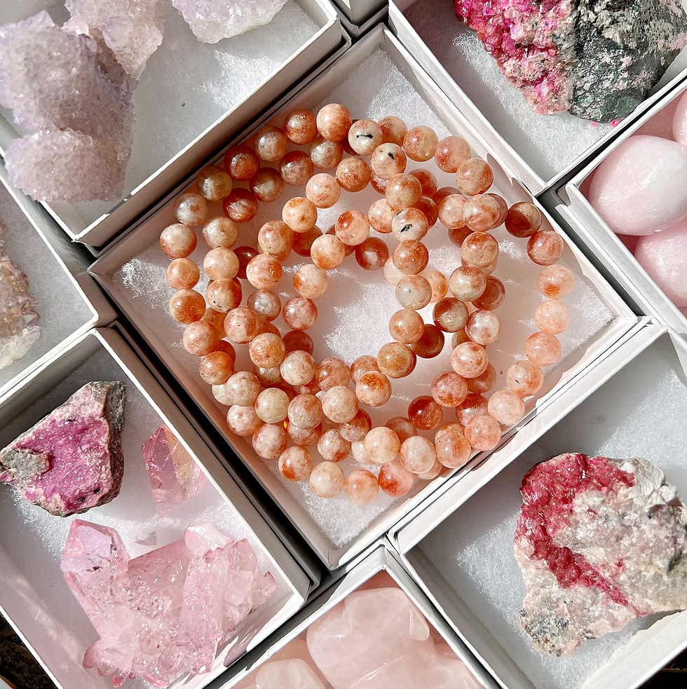 Sunstone Crystal Stretch Bracelet- Giving and Receiving Blessings