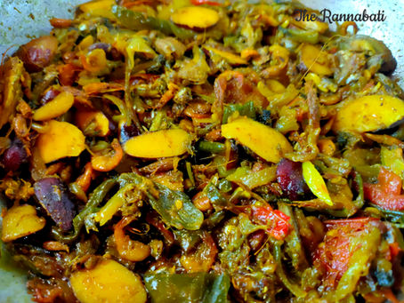 কাঁঠাল বীজ - কুঁচো চিঙড়ির - কড়াই - চচ্চড়ি (Kanthal seeds - Prawn - Chorchori)