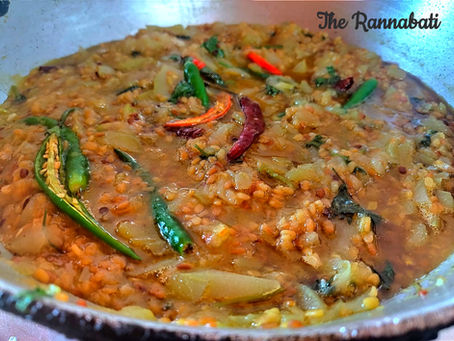 মুগডাল - ধনেপাতায় - লাউ - মুখরোচক