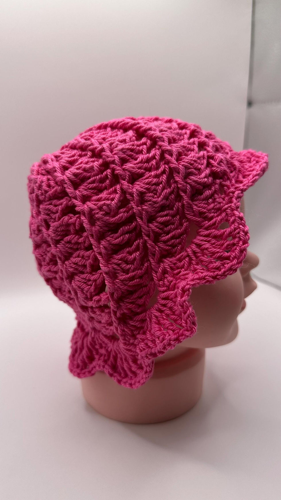 Miniaturbild: Sonnenhut -münze für Babys/Kleinkinder – Handgechekelt Pink – Sommerhut aus B...