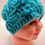 Miniaturbild: Babymütze Türkis , luftige Mütze mit Blütenstruktur, Sommermütze für Mädchen,...