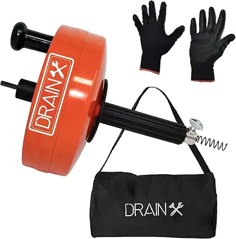 DrainX Drain Auger (25-Foot Plumbing Snake)