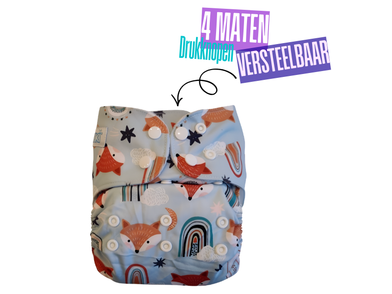 Thumbnail: Renappy Pocketluier – Vos | Duurzame Wasbare Luier One Size