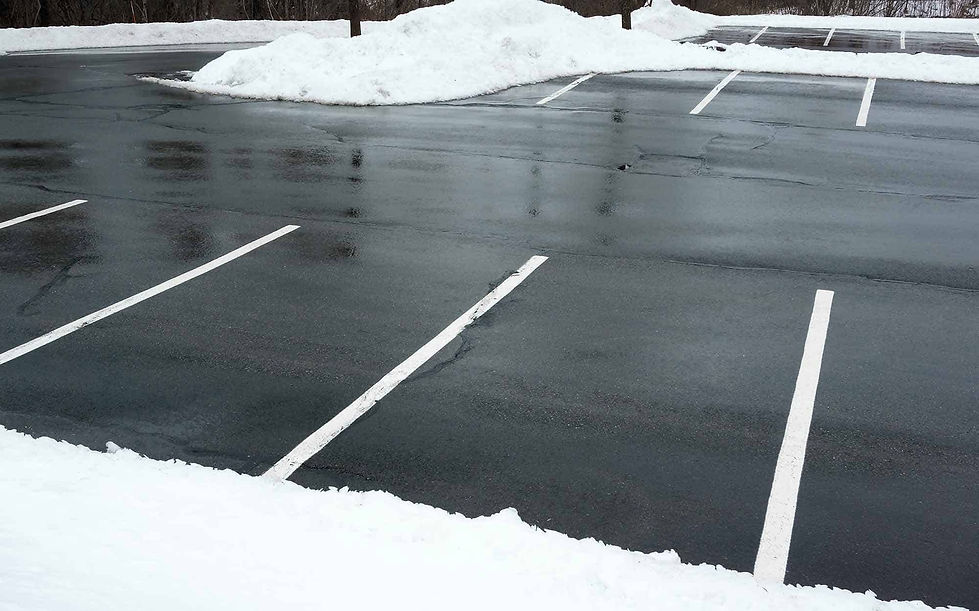 Clean Winter Parking Lot
