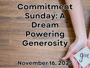 A woman's hands holding a piece of paper that reads "give."