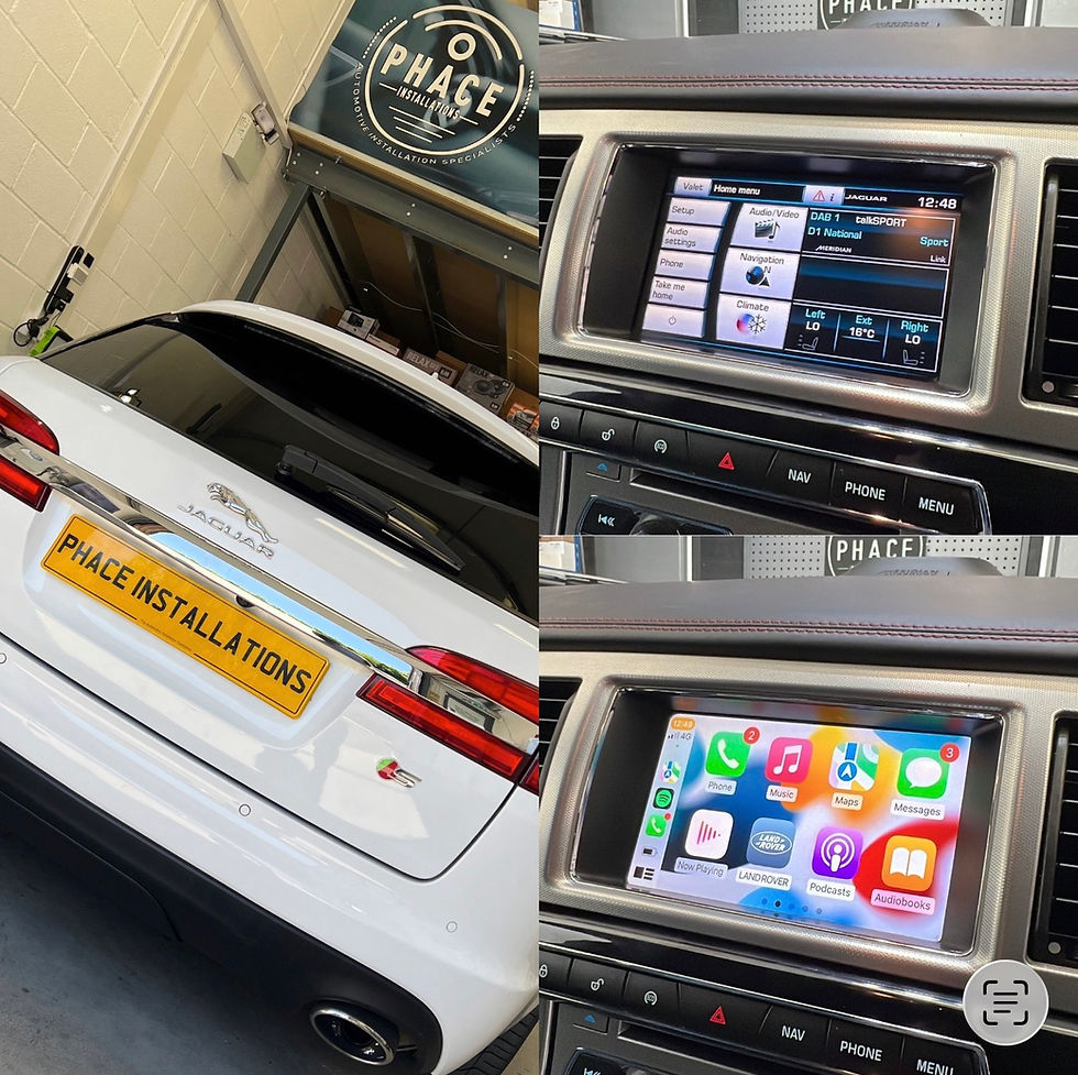 Thumbnail: Apple CarPlay and Android Auto upgrade on a Jaguar XF installed in Chudleigh, Devon by Phace Installations