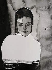 ink painting , portait, artwork