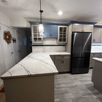 Modern kitchen with L-shaped island