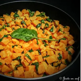 Curry de patates douces et épinards