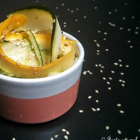 Tagliatelles de courgettes bicolores