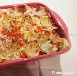 Gratin de pommes de terre au poivron