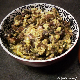 Avent J22 bis - Œufs brouillés aux champignons