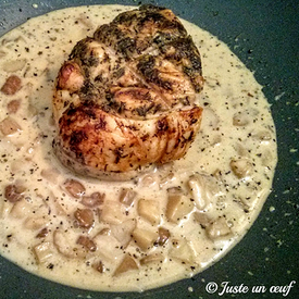 Rôti de dindonneau aux champignons