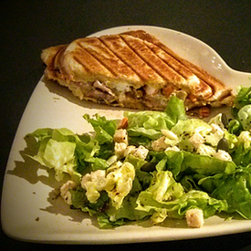 Croque chèvre et petits légumes