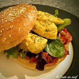 Burger poulet curry