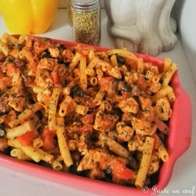 Gratin du soleil aux macaronis et dinde