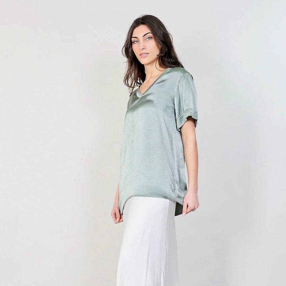Thumbnail: CODE SATN1 Italian V Neck Satin Top