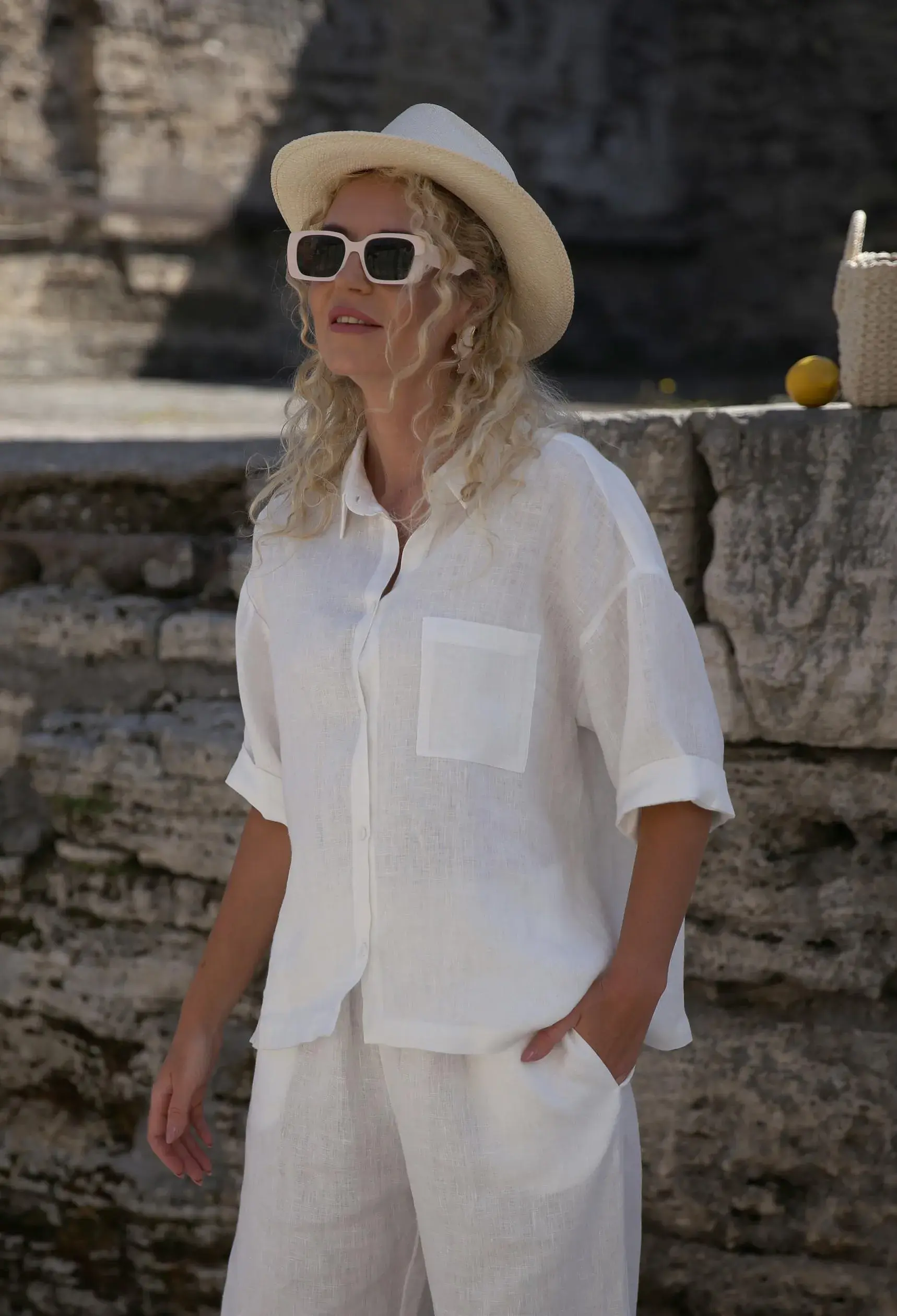 CODE WLNT1 Italian Buttoned Linen Shirt