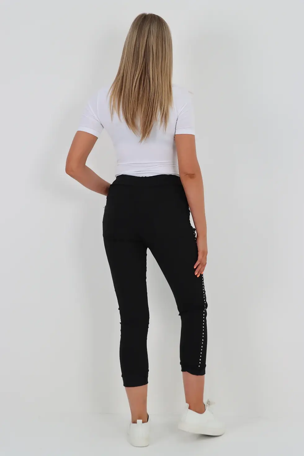 Thumbnail: CODE MAG2 Italian Side Lace Stripe Magic Pants