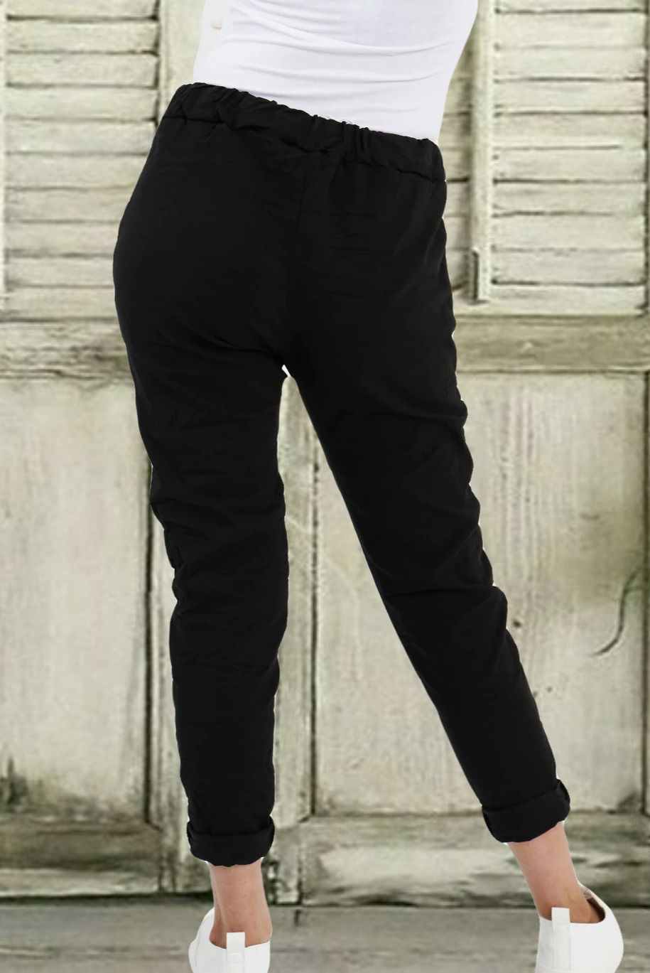 Thumbnail: CODE 2048  Italian Magic Pant lace trim RETAIL $149.95