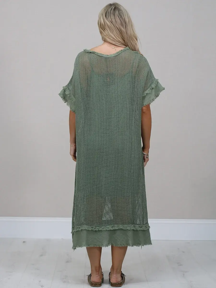 Thumbnail: CODE MSH1 Italian Mesh 2 piece Dress