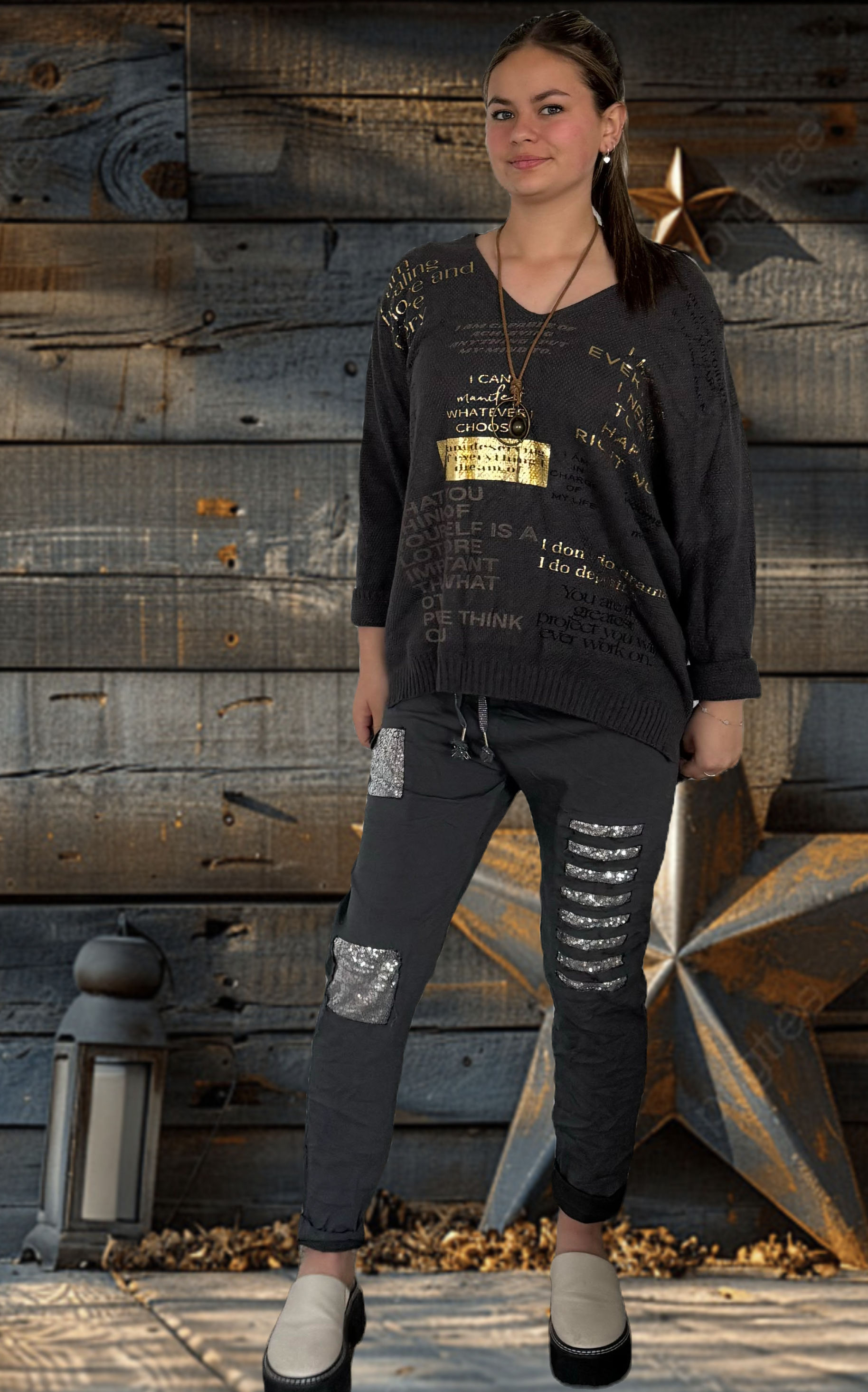 CODE WRDTP1 Italian Word Foil Jumper