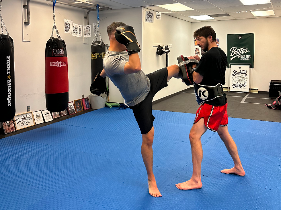 One-on-one Muay Thai personal training at BMT Gym in Newmarket, Ontario