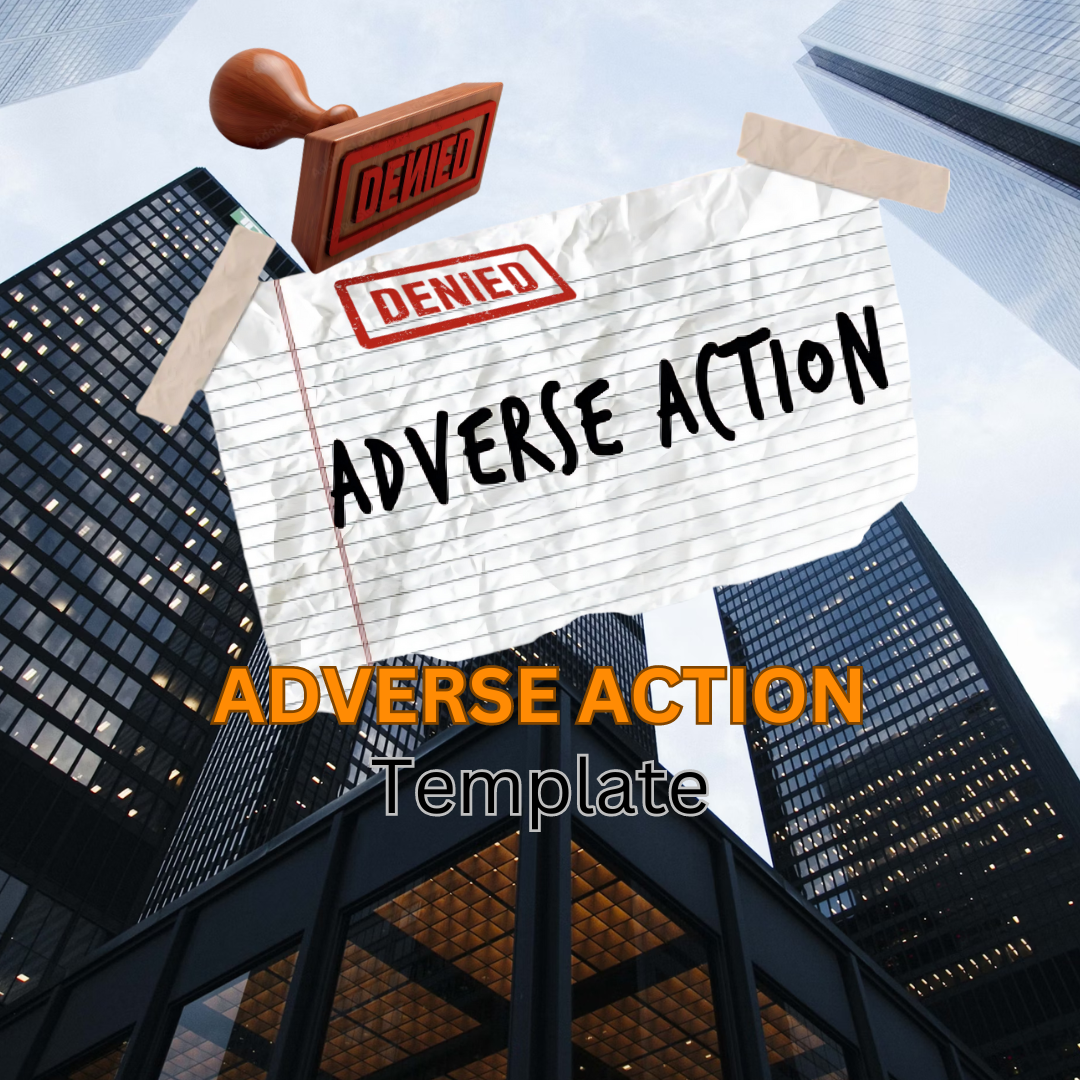 Promo design for adverse action template 