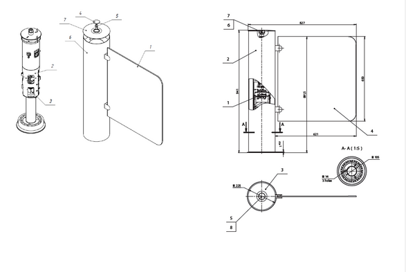 Mechanism explore view cylinder speed gates