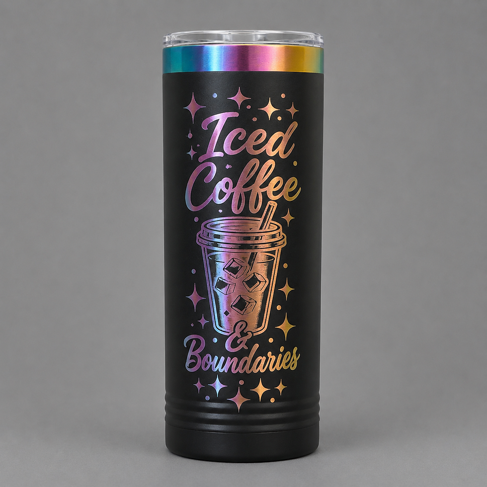 Thumbnail: Iced Coffee & Boundaries Skinny Tumbler