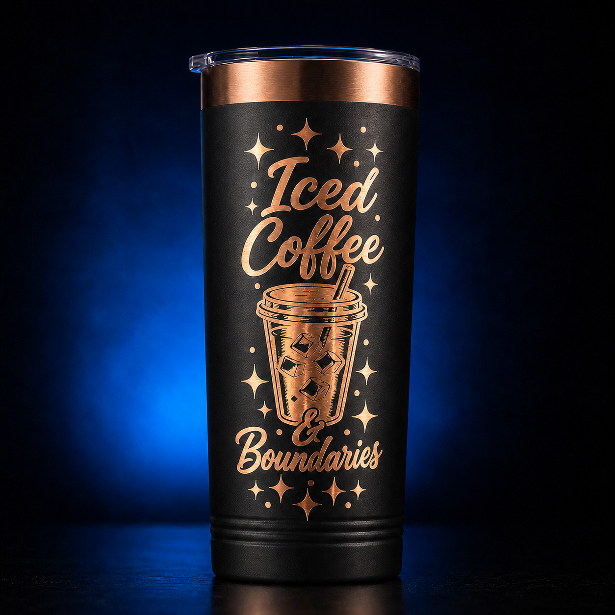 Iced Coffee & Boundaries Skinny Tumbler