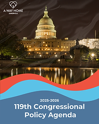 Cover Page for AWHA Policy Agenda that displays the U.S. Capitol