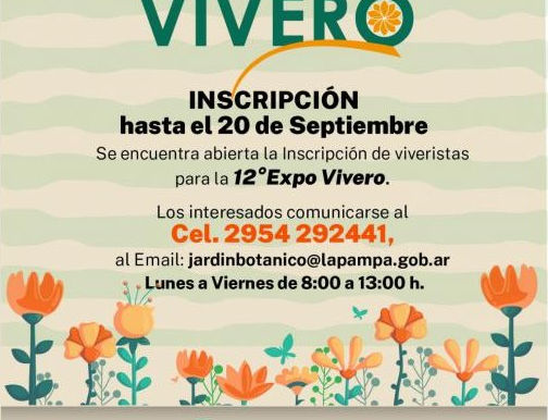 Inscriben para participar de la Expo Vivero 2024