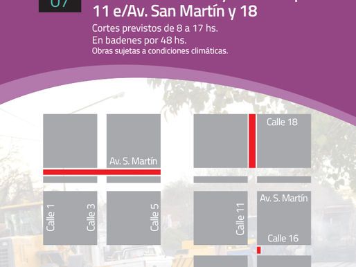 Cortes de calles hoy lunes 24 por la obra de repavimentación en General Pico