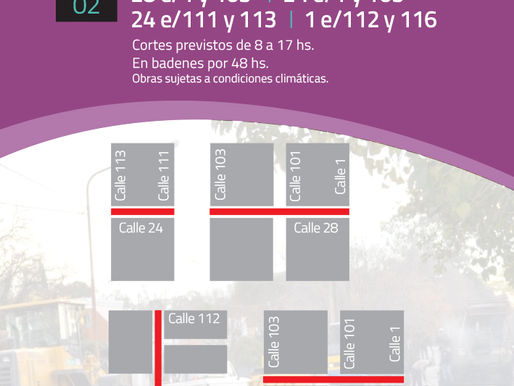 Cortes de calles hoy martes 14 de febrero por la obra de repavimentación en General Pico