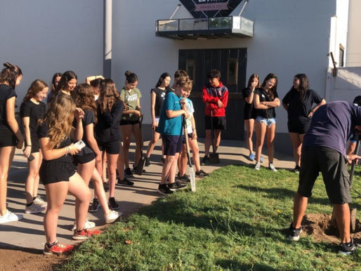 Estudiantes de Macachín plantaron frescos en la localidad