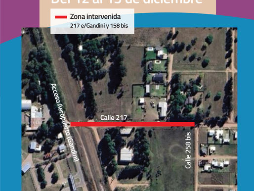 Estos son los cortes de calles por obras para hoy viernes 13 de diciembre en General Pico