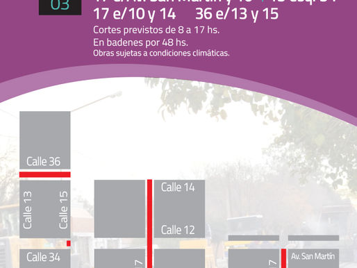 Cortes de calles hoy viernes 31 de marzo por la obra de repavimentación en General Pico