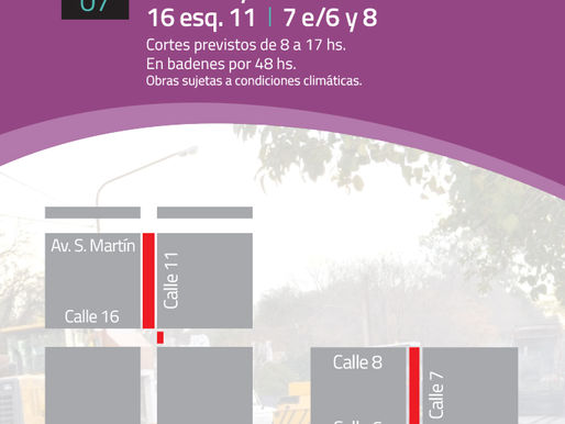Cortes de calles hoy viernes 21 de julio por la obra de repavimentación en General Pico